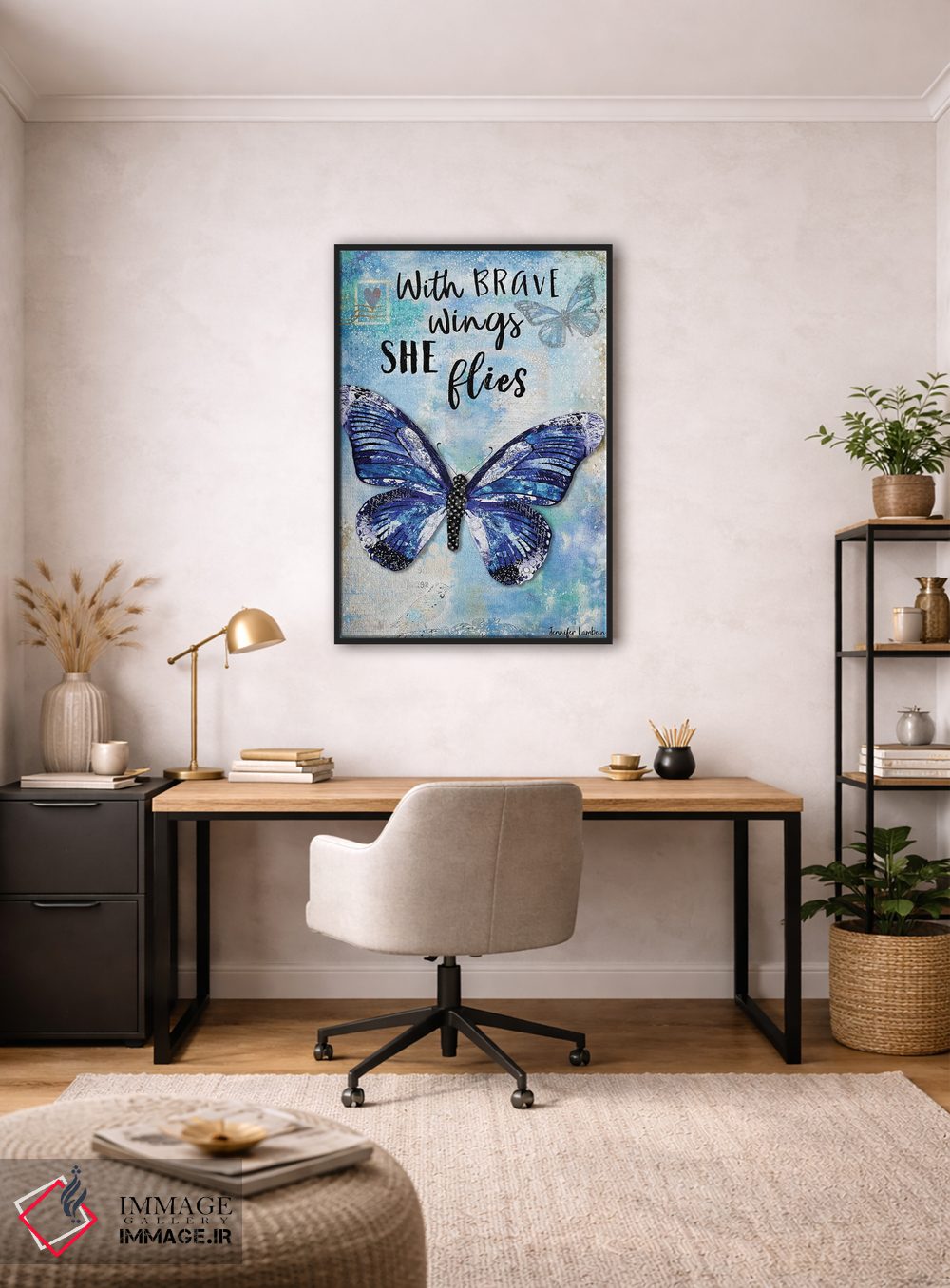 تابلو دکوراتیو با بال های شجاع اثر جنیفر لمباین - D3B