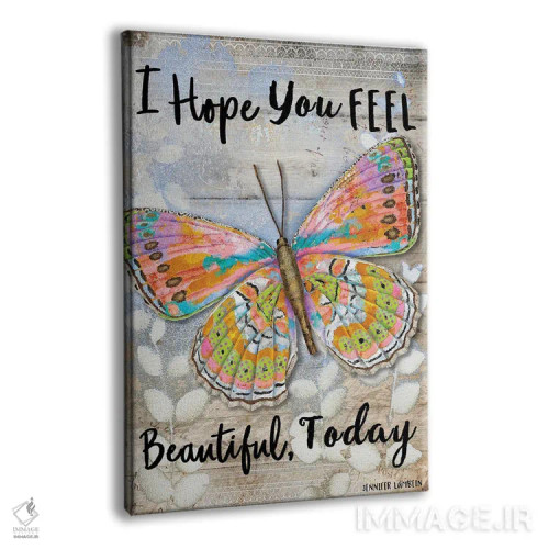 تابلو دکوراتیو امیدوارم امروز حس زیبایی داشته باشی اثر جنیفر لمباین - نمای پرسپکتیو محصول