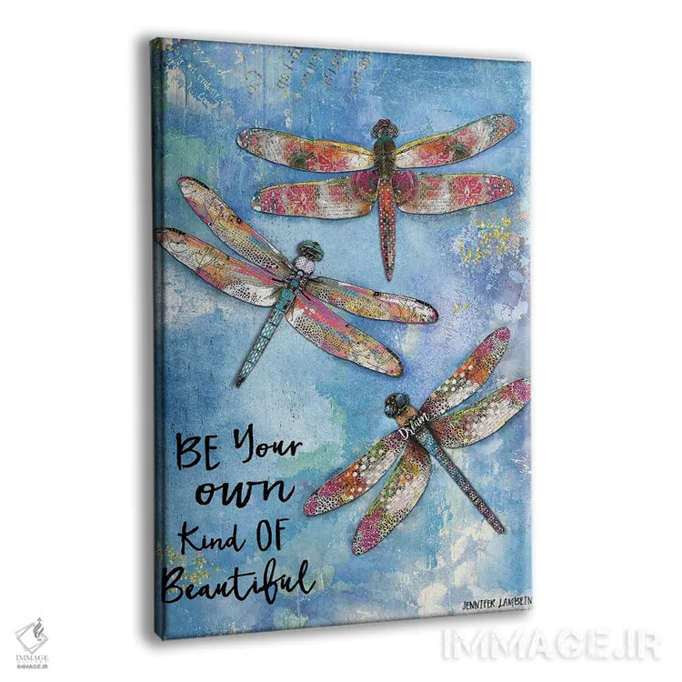 تابلو دکوراتیو زیبایی خاص خودت را داشته باش، پروانه ها اثر جنیفر لمباین - نمای پرسپکتیو محصول