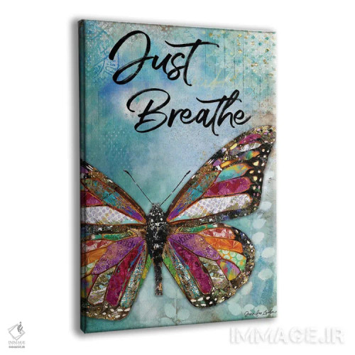 تابلو دکوراتیو فقط نفس بکش، پروانه اثر جنیفر لمباین - نمای پرسپکتیو محصول