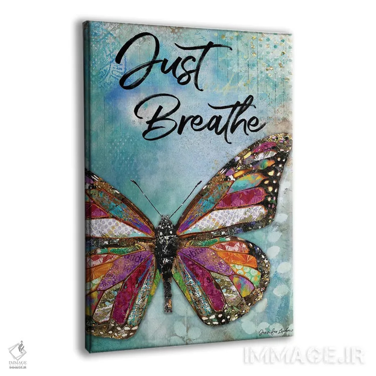 تابلو دکوراتیو فقط نفس بکش، پروانه اثر جنیفر لمباین - نمای پرسپکتیو محصول