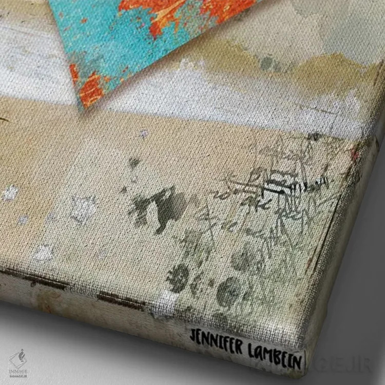 تابلو دکوراتیو تو ارزش دوست داشته شدن را داری اثر جنیفر لمباین - نمای نزدیک بافت بوم