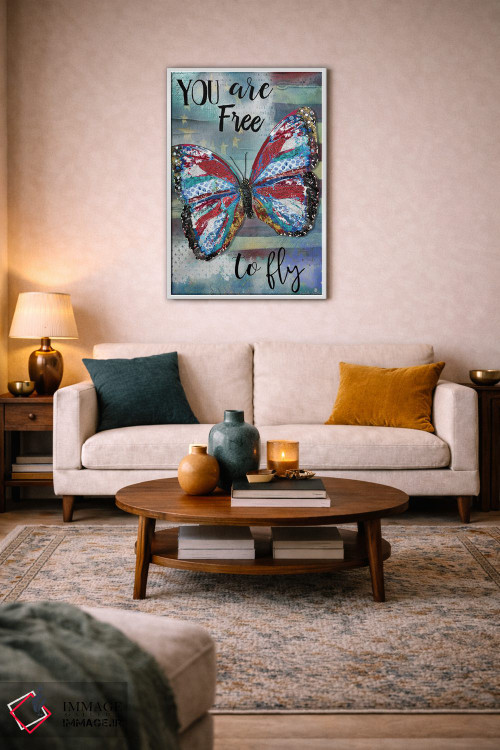 تابلو دکوراتیو تو آزاد هستی که پرواز کنی اثر جنیفر لمباین - D3W