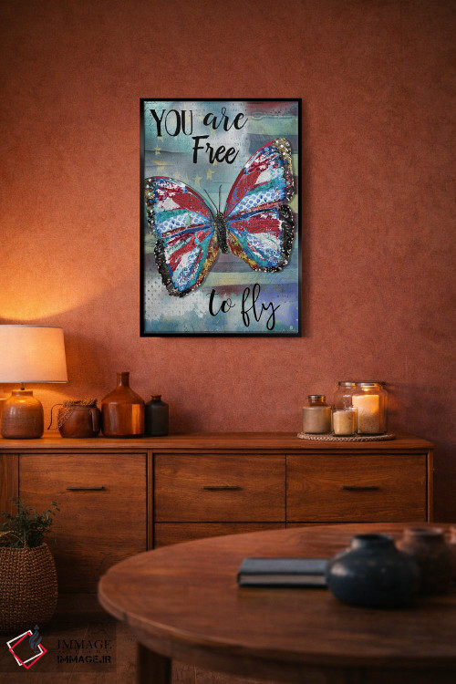 تابلو دکوراتیو تو آزاد هستی که پرواز کنی اثر جنیفر لمباین - D6B