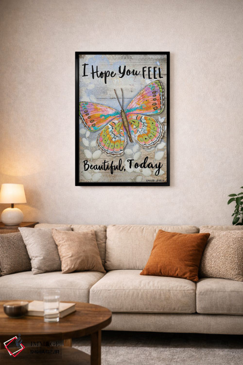 تابلو دکوراتیو امیدوارم امروز حس زیبایی داشته باشی اثر جنیفر لمباین - D3B