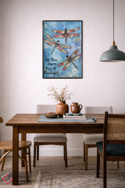 تابلو دکوراتیو زیبایی خاص خودت را داشته باش، پروانه ها اثر جنیفر لمباین - D6B