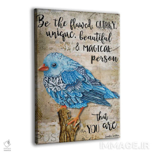 تابلو دکوراتیو همان پرنده ناقص باش اثر جنیفر لمباین - نمای پرسپکتیو محصول