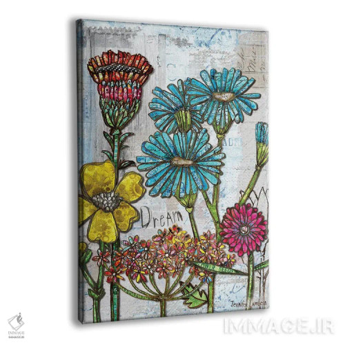 تابلو دکوراتیو شکوفه های رویایی اثر جنیفر لمباین - نمای پرسپکتیو محصول