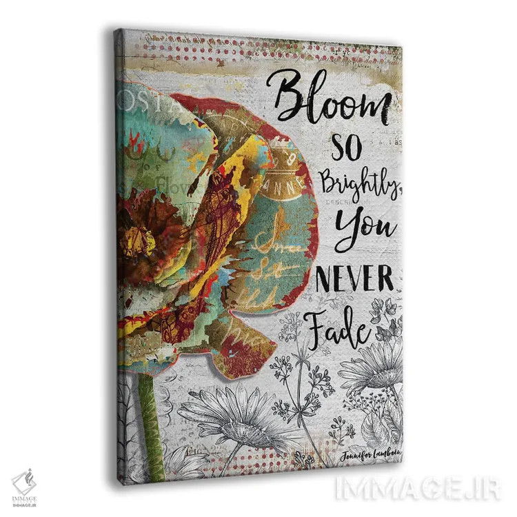 تابلو دکوراتیو درخشان شکوفا شو اثر جنیفر لمباین - نمای پرسپکتیو محصول