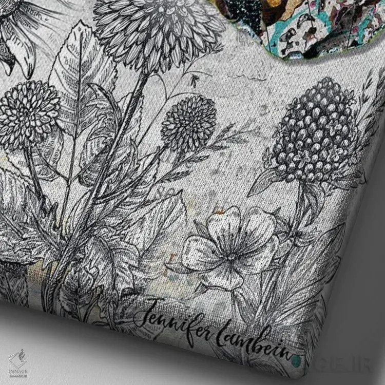 تابلو دکوراتیو رویاهات را تحقق ببخش اثر جنیفر لمباین - نمای نزدیک بافت بوم