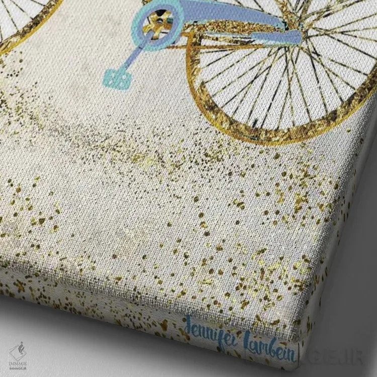 تابلو دکوراتیو ماجراجویی در انتظار است اثر جنیفر لمباین - نمای نزدیک بافت بوم