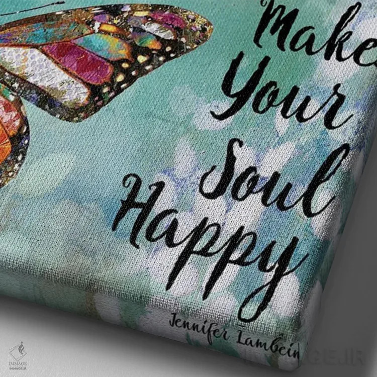 تابلو دکوراتیو زمان بگذار اثر جنیفر لمباین - نمای نزدیک بافت بوم