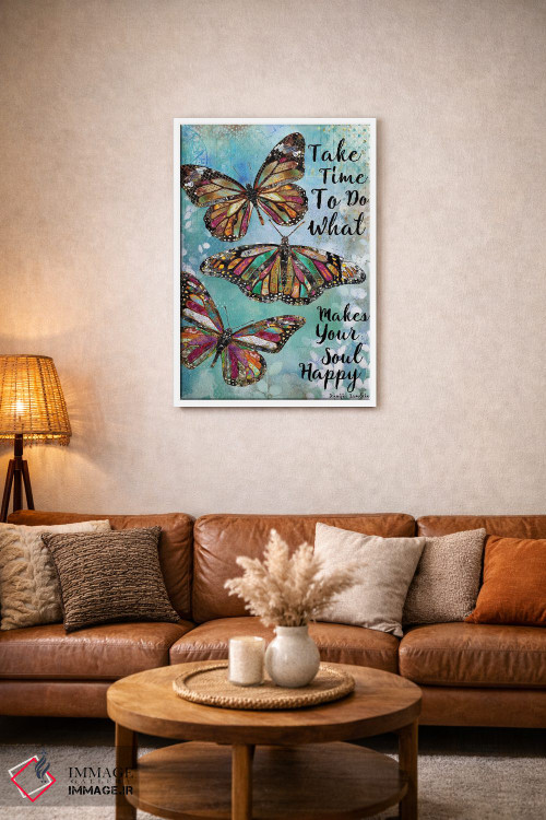 تابلو دکوراتیو زمان بگذار اثر جنیفر لمباین - D2W