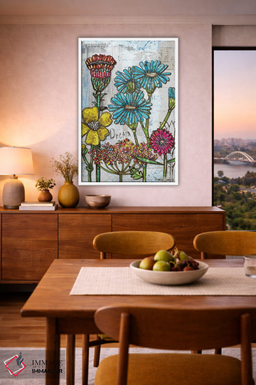 تابلو دکوراتیو شکوفه های رویایی اثر جنیفر لمباین - D5W