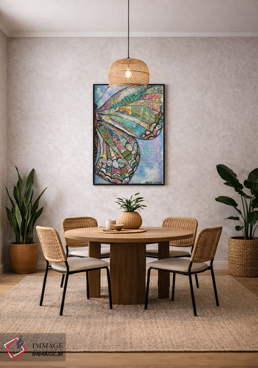 تابلو دکوراتیو بال پروانه ای آرزوهای نور ستاره اثر جنیفر لمباین - D4B