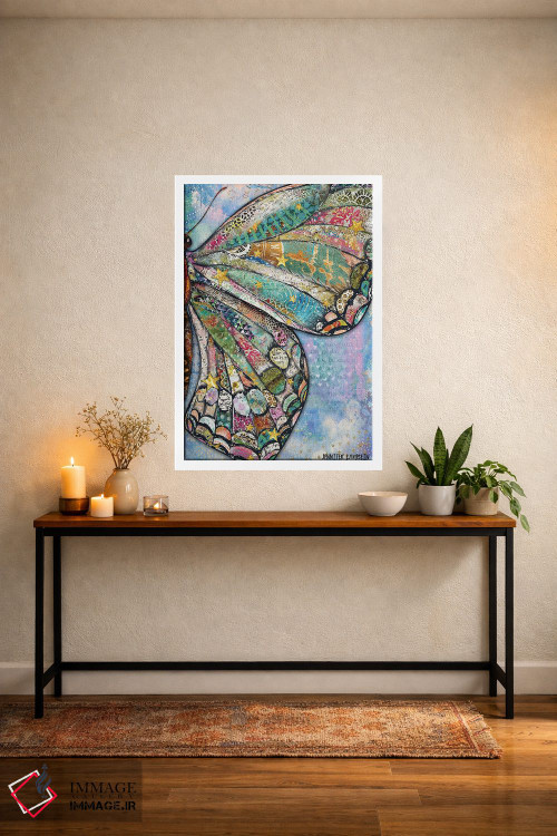 تابلو دکوراتیو بال پروانه ای آرزوهای نور ستاره اثر جنیفر لمباین - D3W