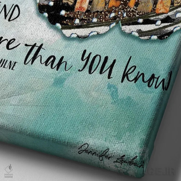 تابلو دکوراتیو همیشه به یاد داشته باش اثر جنیفر لمباین - نمای نزدیک بافت بوم