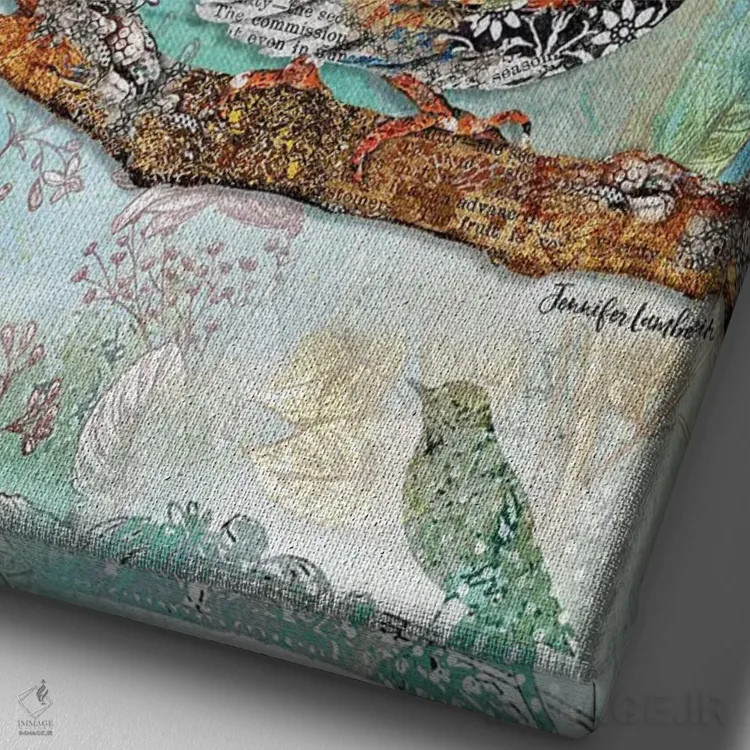 تابلو دکوراتیو بی واهمه خود واقعی ات باش اثر جنیفر لمباین - نمای نزدیک بافت بوم