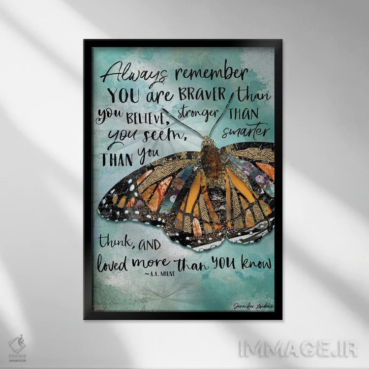 تابلو دکوراتیو همیشه به یاد داشته باش اثر جنیفر لمباین - نمای قابدار مشکی