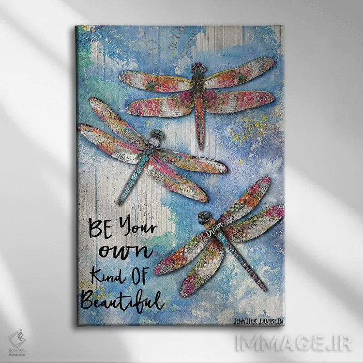 تابلو دکوراتیو جور خودت باش اثر جنیفر لمباین - نمای روبهرو روی دیوار