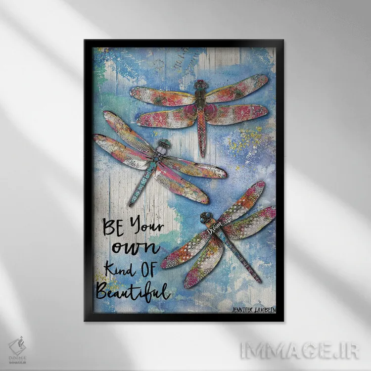 تابلو دکوراتیو جور خودت باش اثر جنیفر لمباین - نمای قابدار مشکی