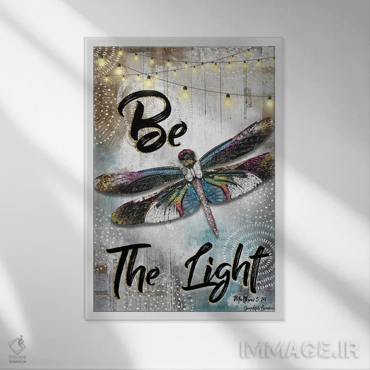 تابلو دکوراتیو نور باش اثر جنیفر لمباین - نمای قابدار سفید