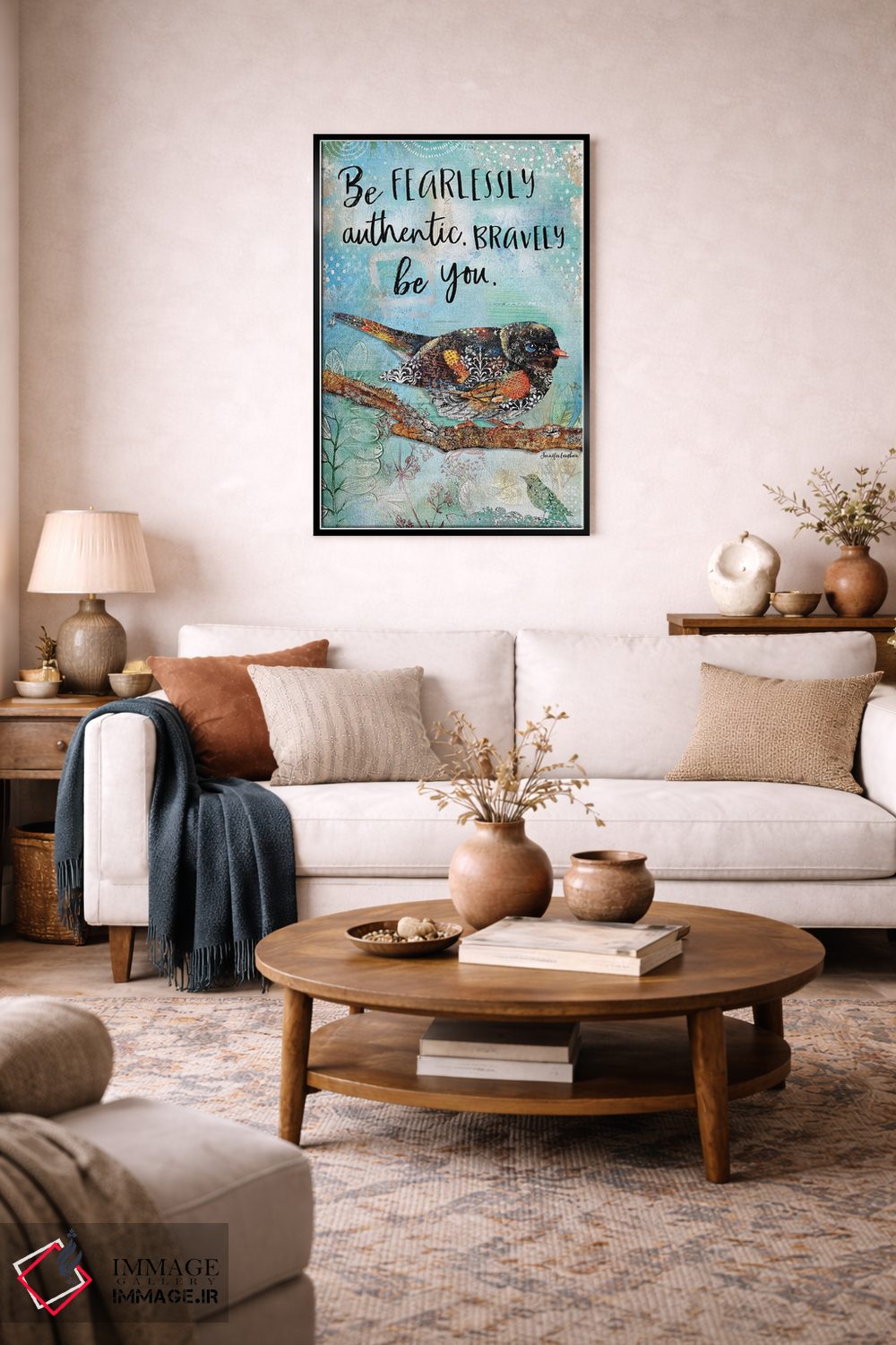 تابلو دکوراتیو بی واهمه خود واقعی ات باش اثر جنیفر لمباین - D3B