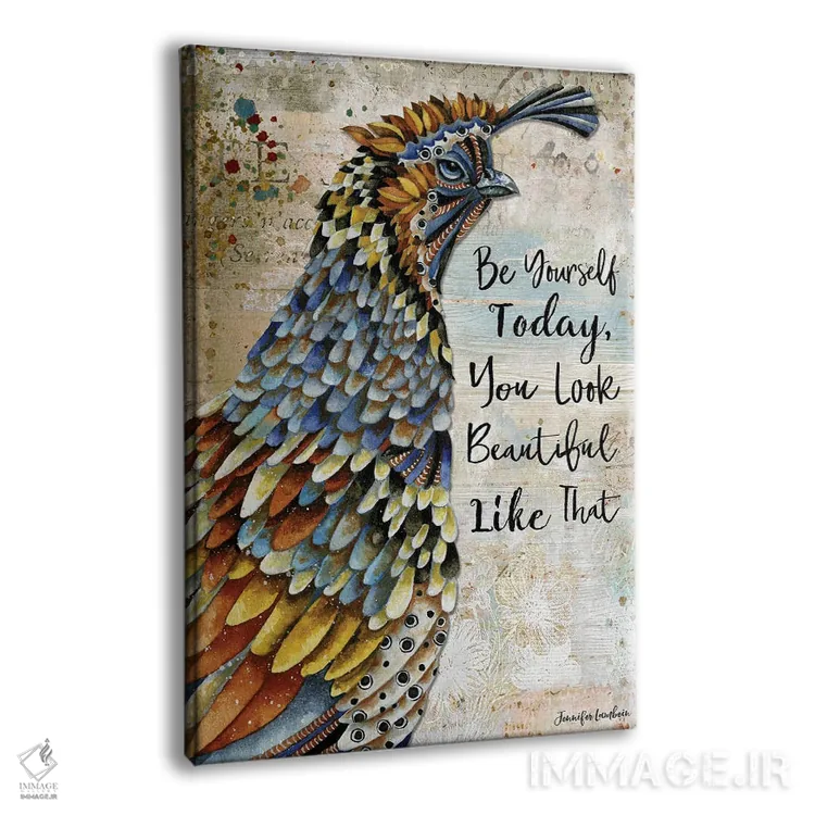 تابلو دکوراتیو خودت باش کبک اثر جنیفر لمباین - نمای پرسپکتیو محصول