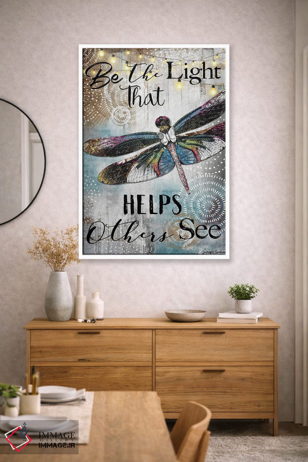 تابلو دکوراتیو نوری باش که کمک می کند اثر جنیفر لمباین - D1W