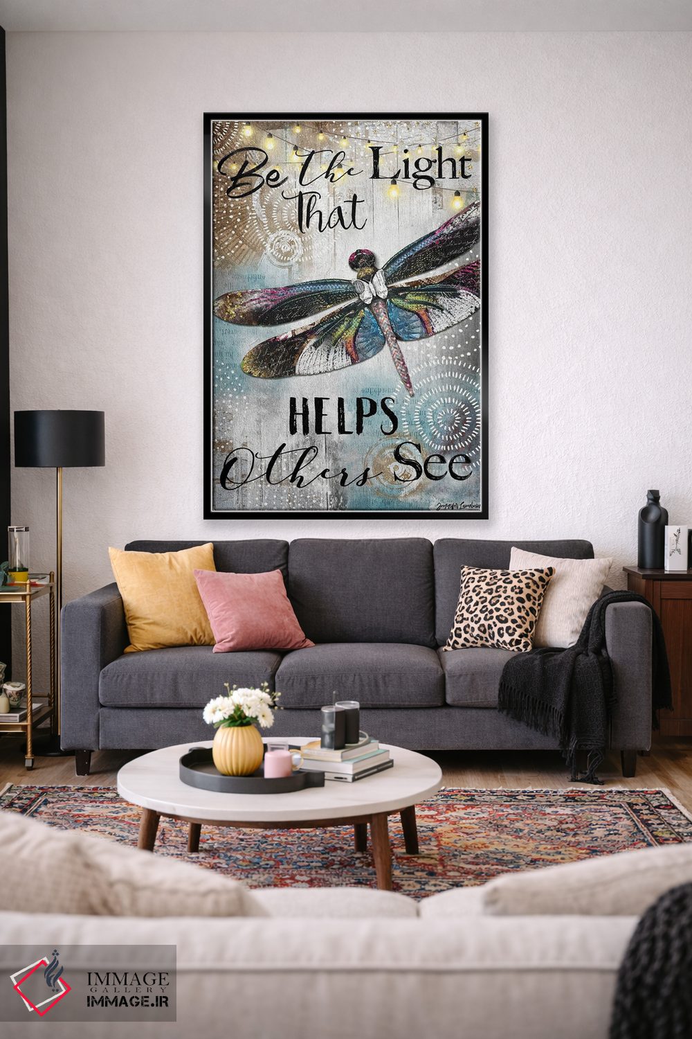 تابلو دکوراتیو نوری باش که کمک می کند اثر جنیفر لمباین - D2B