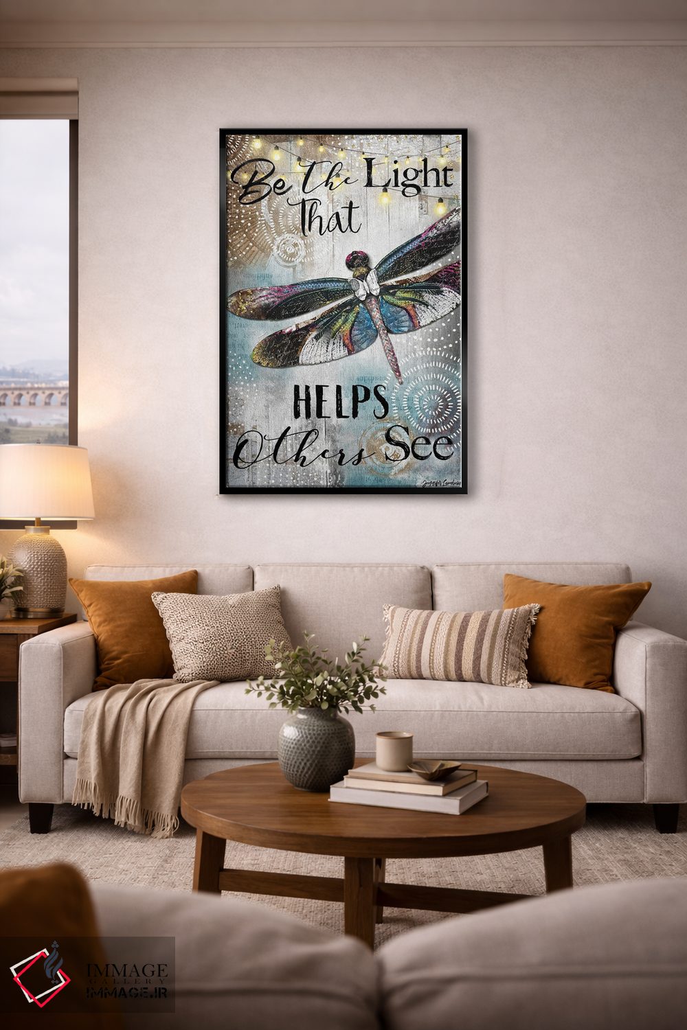تابلو دکوراتیو نوری باش که کمک می کند اثر جنیفر لمباین - D4B
