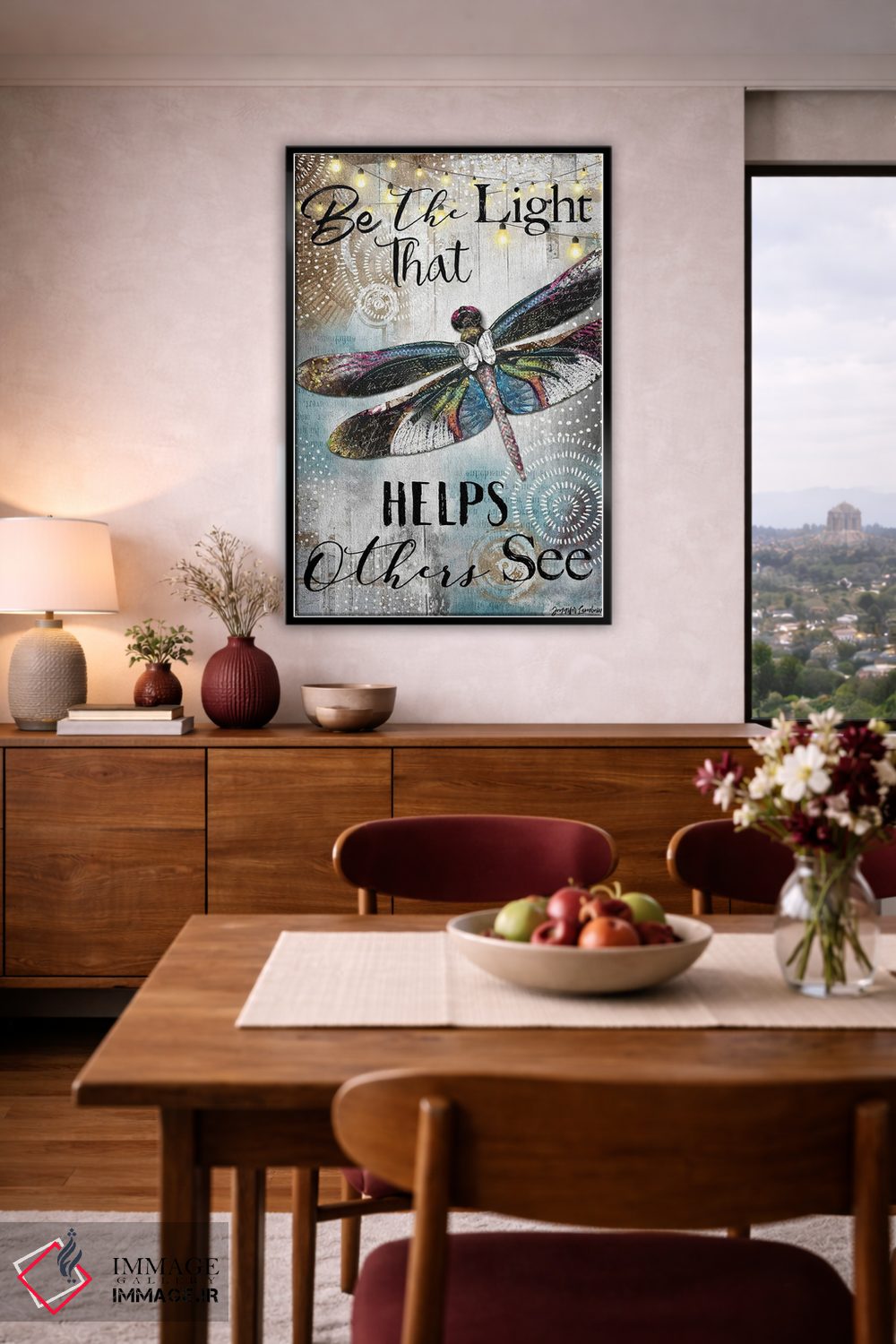 تابلو دکوراتیو نوری باش که کمک می کند اثر جنیفر لمباین - D5B