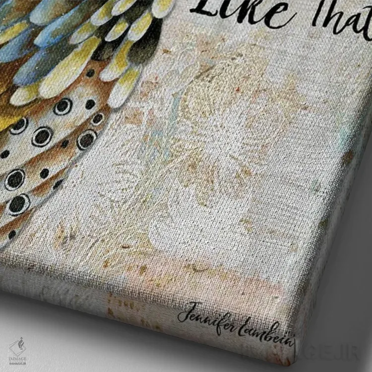 تابلو دکوراتیو خودت باش کبک اثر جنیفر لمباین - نمای نزدیک بافت بوم