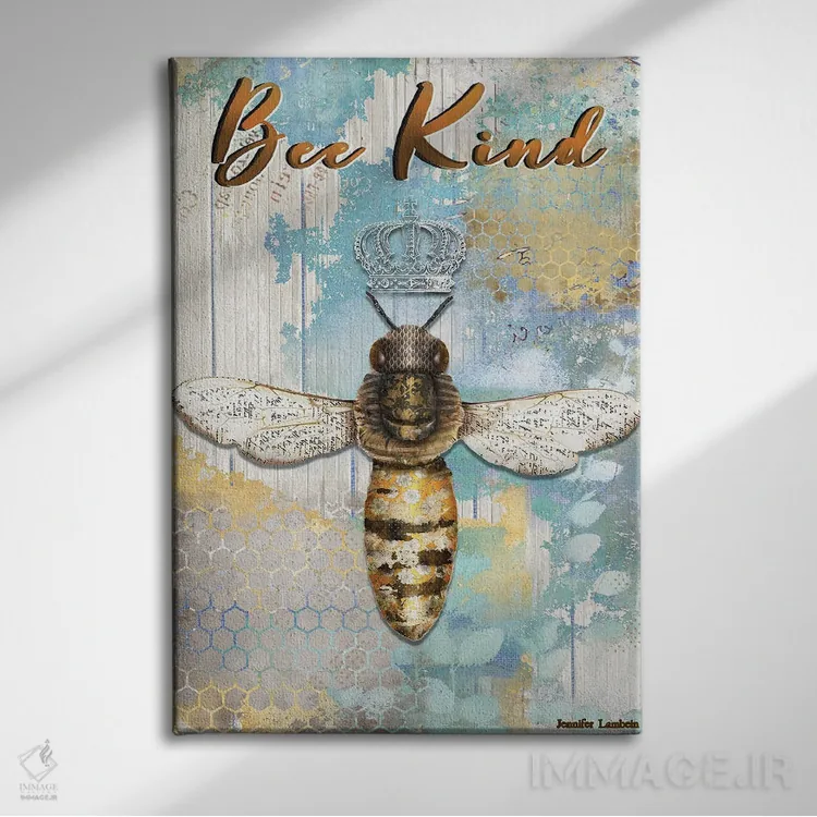 تابلو دکوراتیو مهربان باش اثر جنیفر لمباین - نمای روبهرو روی دیوار