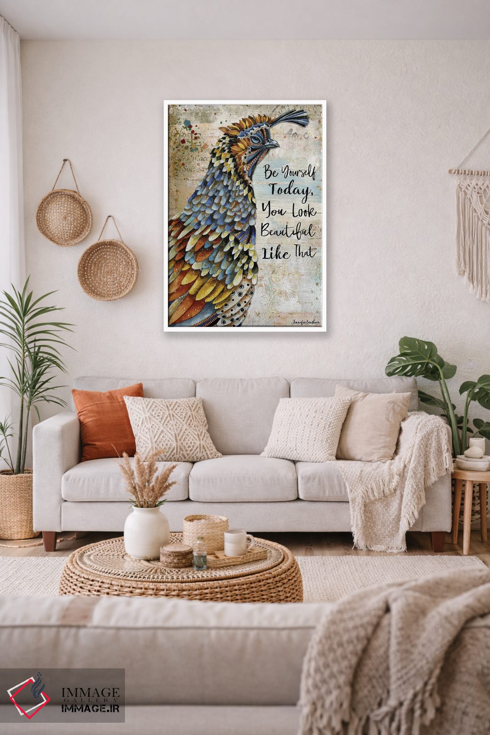 تابلو دکوراتیو خودت باش کبک اثر جنیفر لمباین - D2W