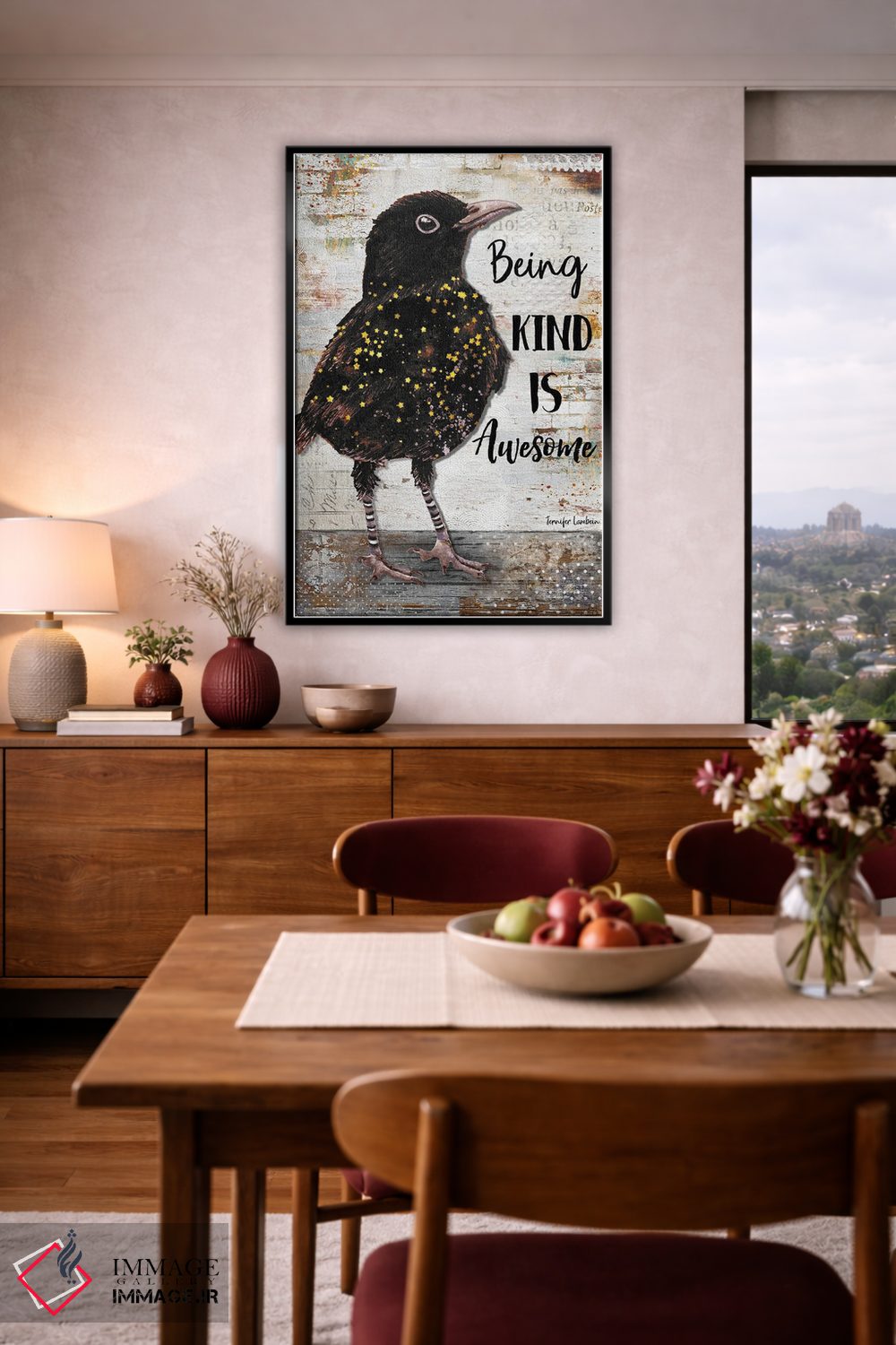 تابلو دکوراتیو مهربان بودن فوق العاده است اثر جنیفر لمباین - D6B