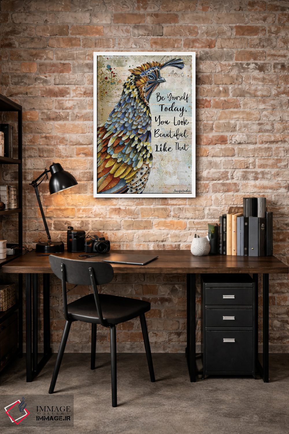 تابلو دکوراتیو خودت باش کبک اثر جنیفر لمباین - D3W