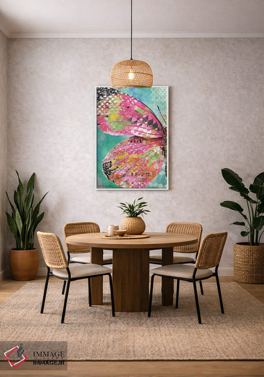 تابلو دکوراتیو بال پروانه سرخ گون اثر جنیفر لمباین - D2W