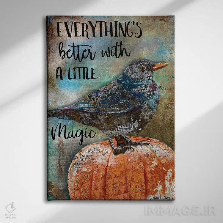 تابلو دکوراتیو همه چیز بهتر است اثر جنیفر لمباین - نمای روبهرو روی دیوار