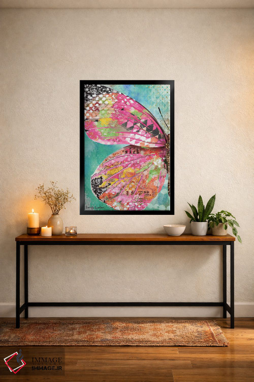 تابلو دکوراتیو بال پروانه سرخ گون اثر جنیفر لمباین - D4B