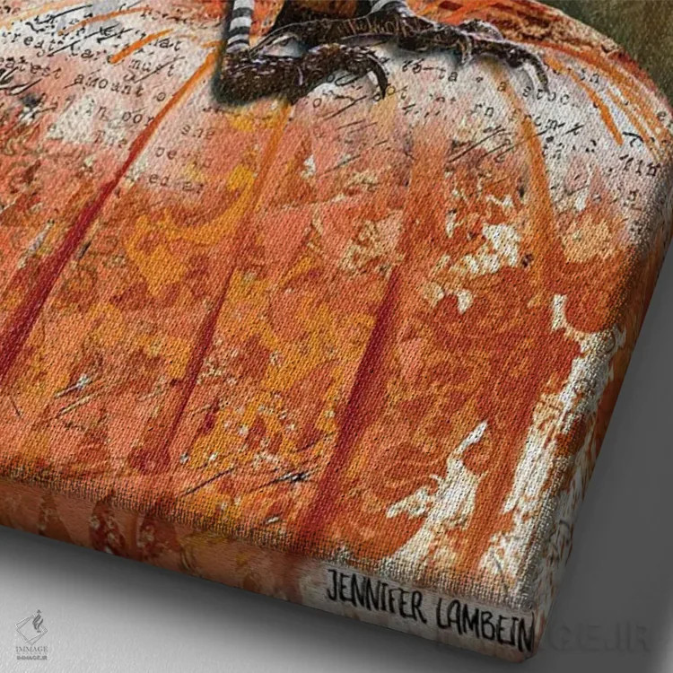 تابلو دکوراتیو همه چیز بهتر است اثر جنیفر لمباین - نمای نزدیک بافت بوم