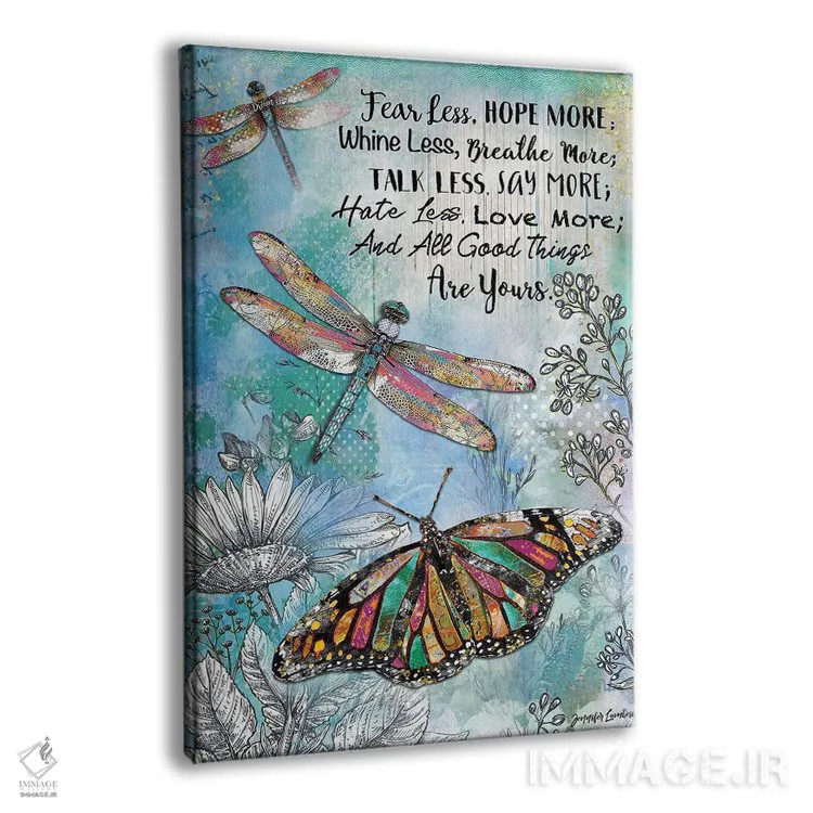تابلو دکوراتیو کمتر بترس و بیشتر امید داشته باش اثر جنیفر لمباین - نمای پرسپکتیو محصول