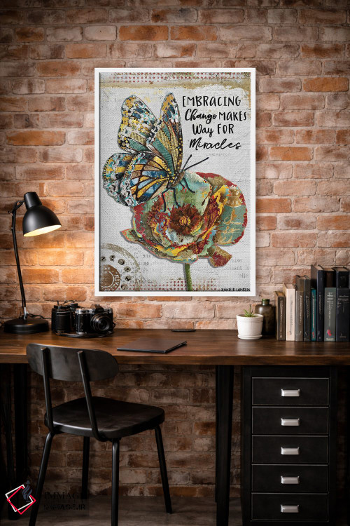 تابلو دکوراتیو پذیرش تغییر اثر جنیفر لمباین - D3W