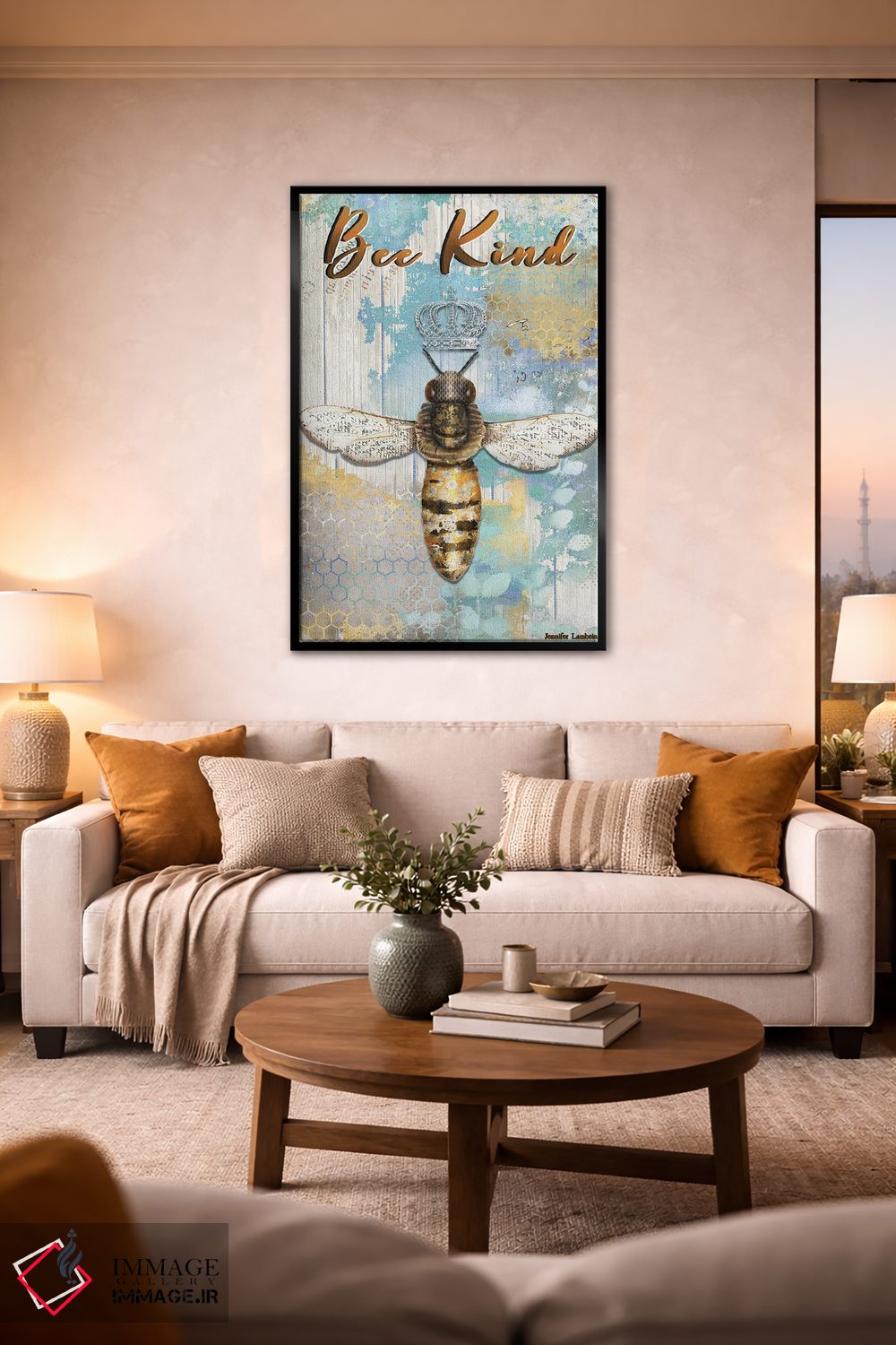 تابلو دکوراتیو مهربان باش اثر جنیفر لمباین - D2B