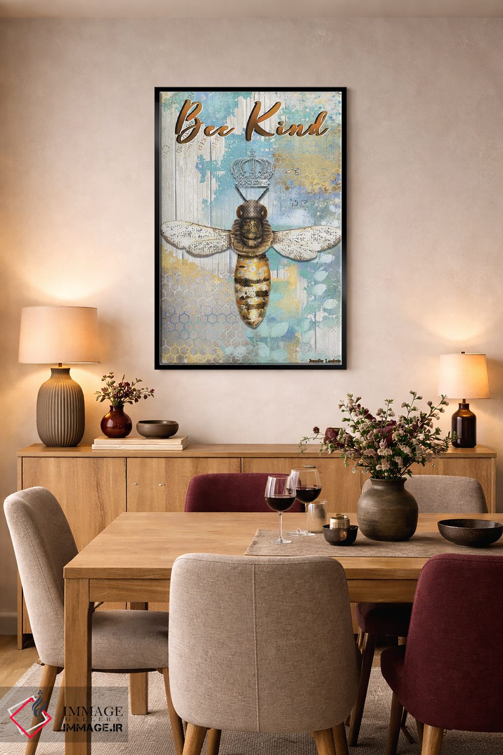 تابلو دکوراتیو مهربان باش اثر جنیفر لمباین - D5B