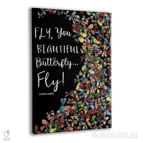 تابلو دکوراتیو You Beautiful Butterfly,بپر، ای پروانه زیبا اثر جنیفر لمباین - نمای پرسپکتیو محصول