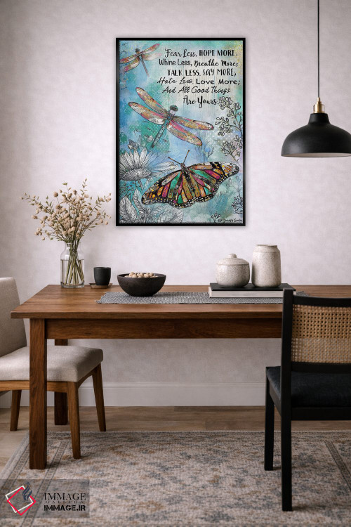 تابلو دکوراتیو کمتر بترس و بیشتر امید داشته باش اثر جنیفر لمباین - D5B