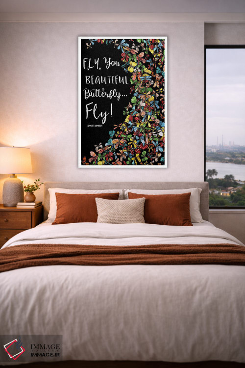 تابلو دکوراتیو You Beautiful Butterfly,بپر، ای پروانه زیبا اثر جنیفر لمباین - D4W