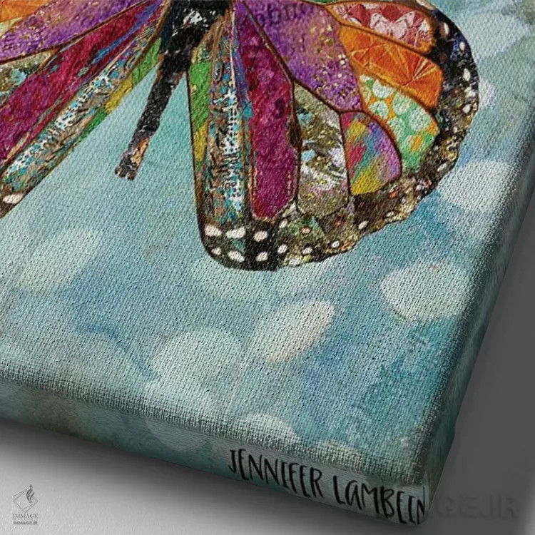 تابلو دکوراتیو You've Totally Got This,دختر، تو کاملا از پسش برمی آیی اثر جنیفر لمباین - نمای نزدیک بافت بوم