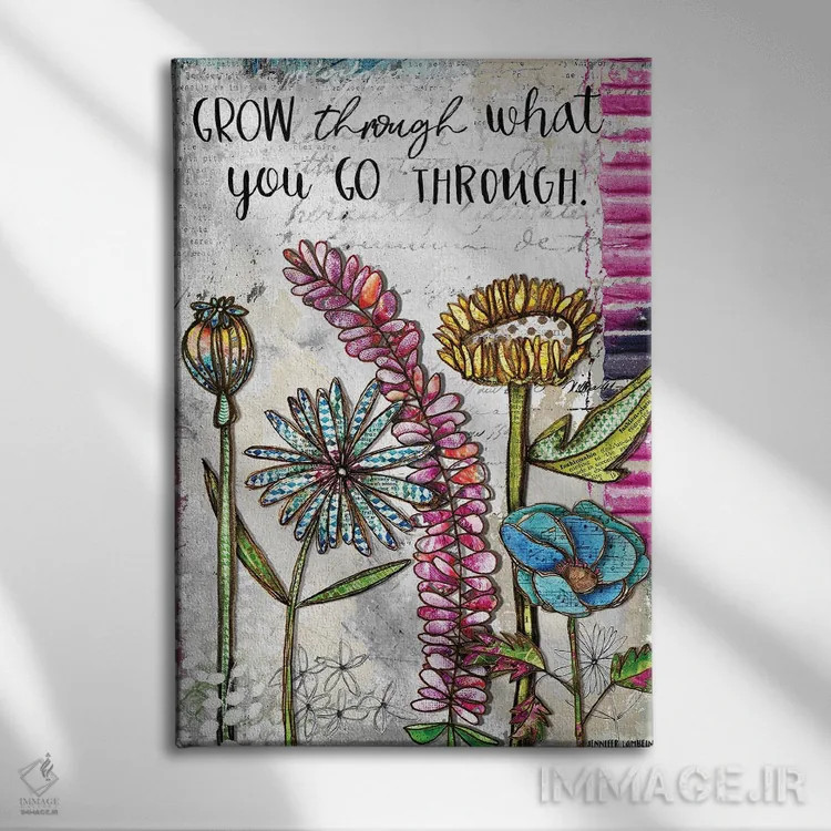 تابلو دکوراتیو رشد کن اثر جنیفر لمباین - نمای روبهرو روی دیوار